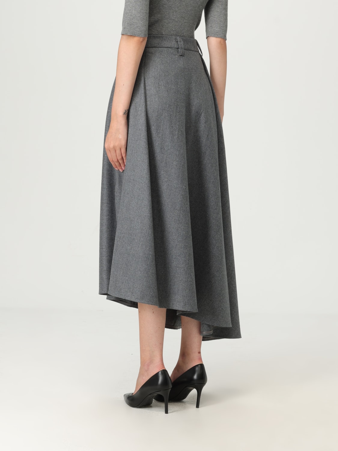 BRUNELLO CUCINELLI JUPE: Jupe femme Brunello Cucinelli, Gris - Img 3