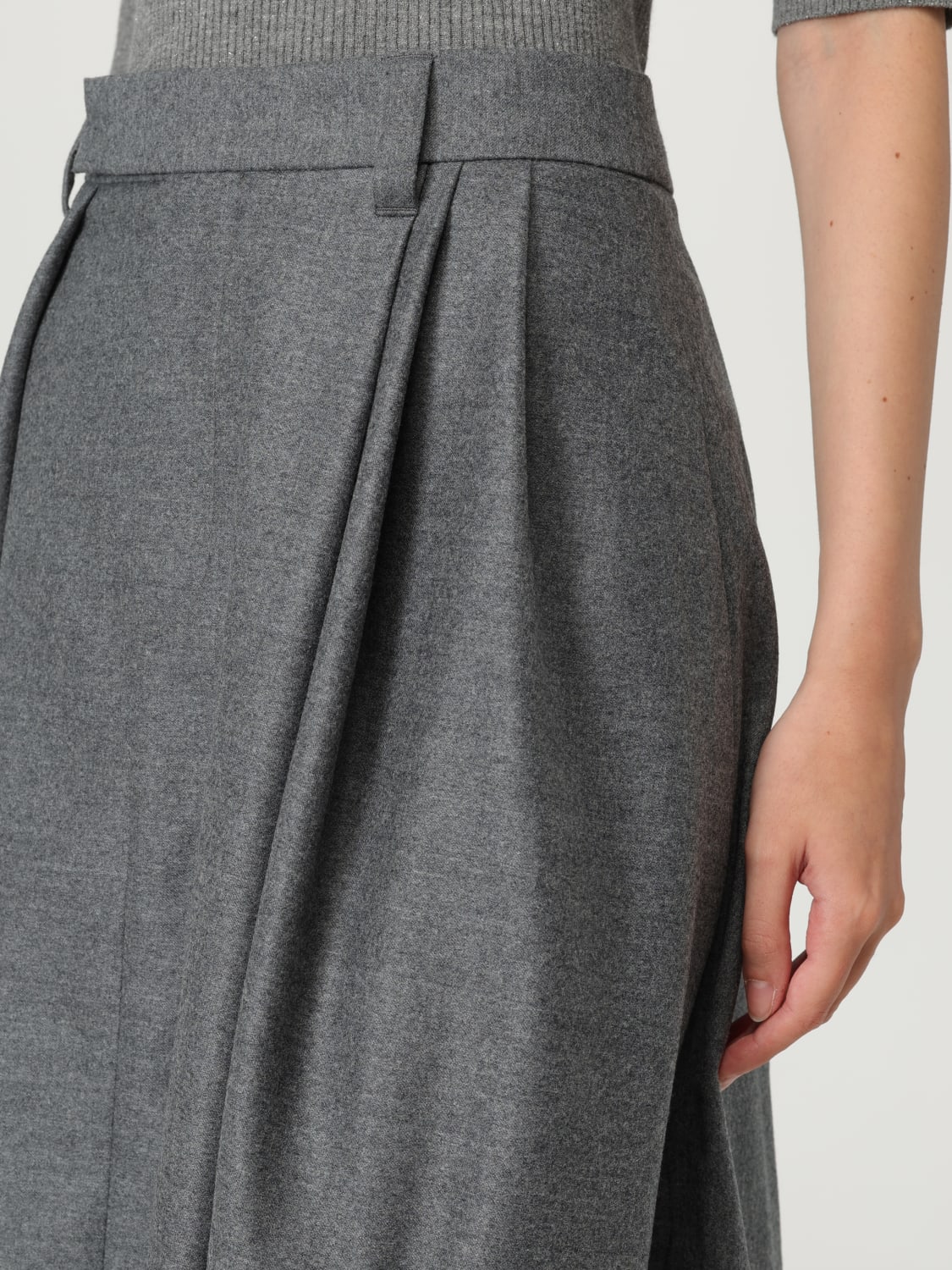 BRUNELLO CUCINELLI JUPE: Jupe femme Brunello Cucinelli, Gris - Img 5