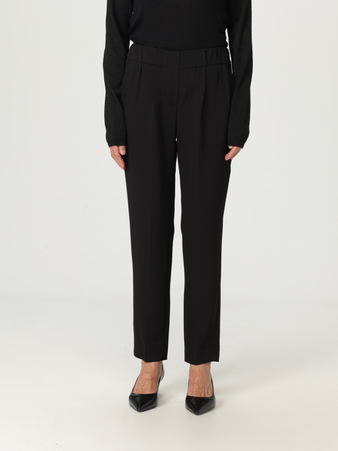 BRUNELLO CUCINELLI PANTALON: Pantalon femme Brunello Cucinelli, Noir - Img 1
