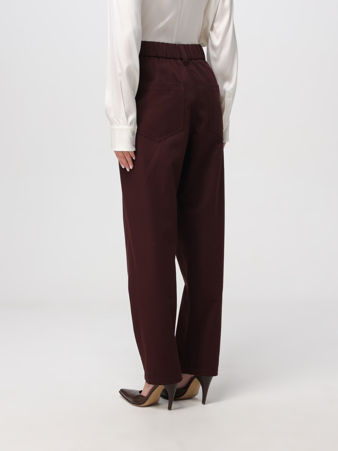 BRUNELLO CUCINELLI PANTS: Pants woman Brunello Cucinelli, Red - Img 2