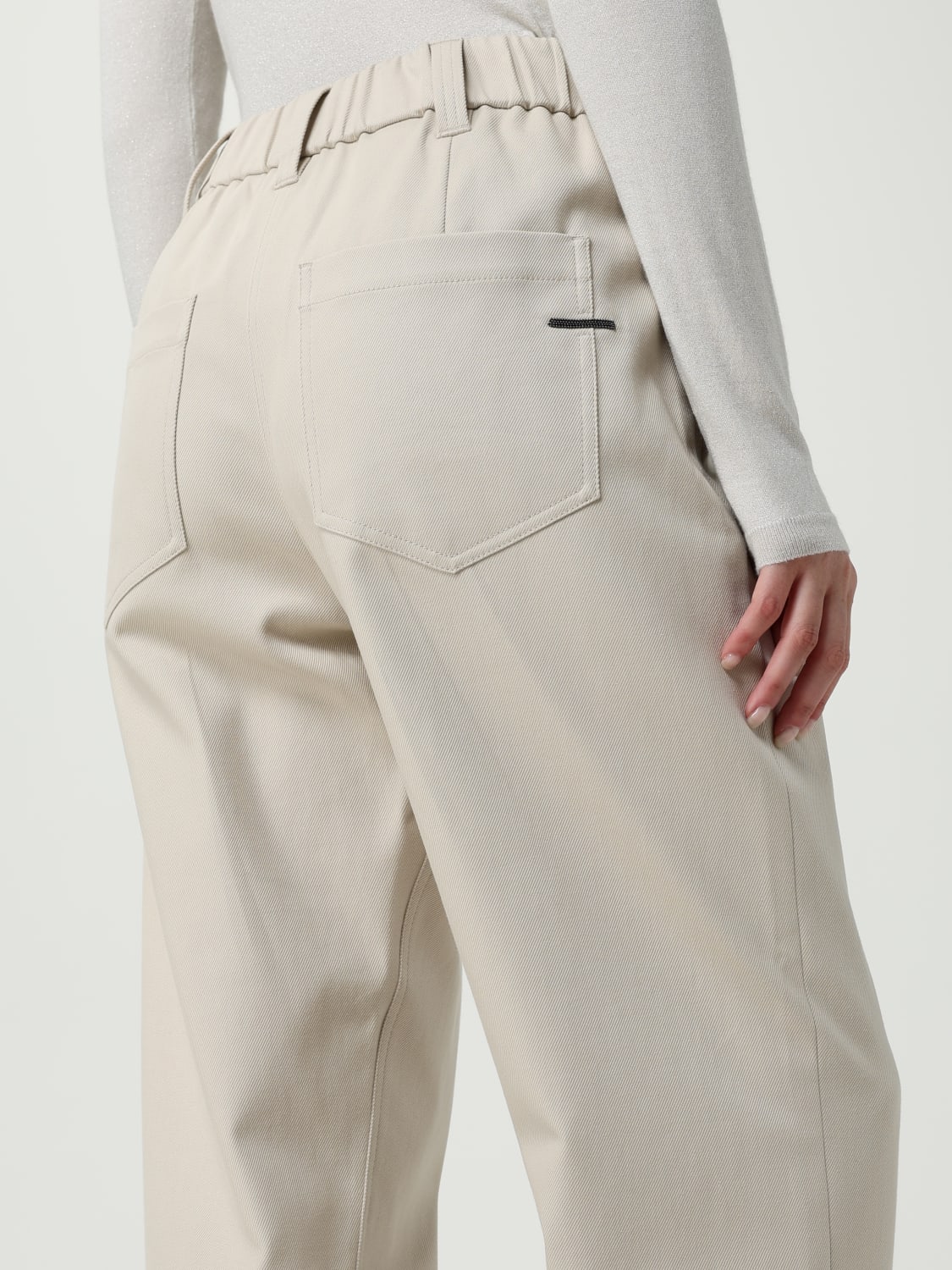 BRUNELLO CUCINELLI PANTALON: Pantalon femme Brunello Cucinelli, Sable - Img 5