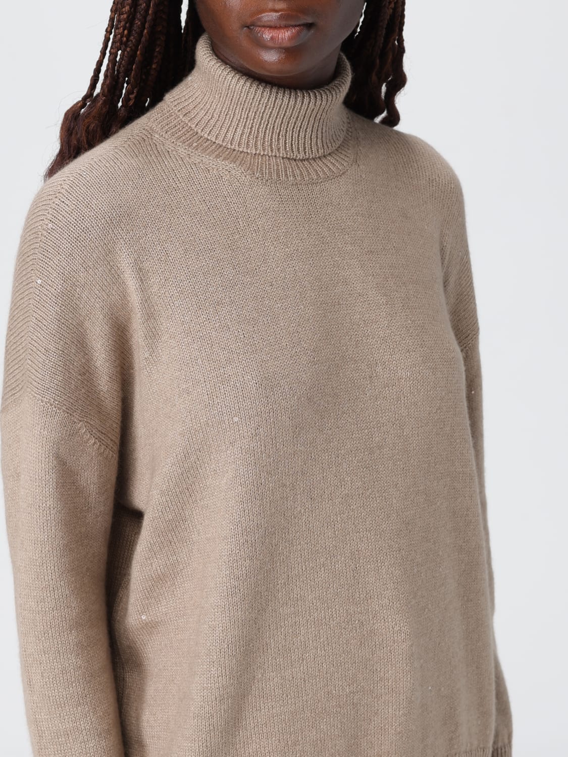 BRUNELLO CUCINELLI 毛衣: 针织开衫 女士 Brunello Cucinelli, 棕色 - Img 5