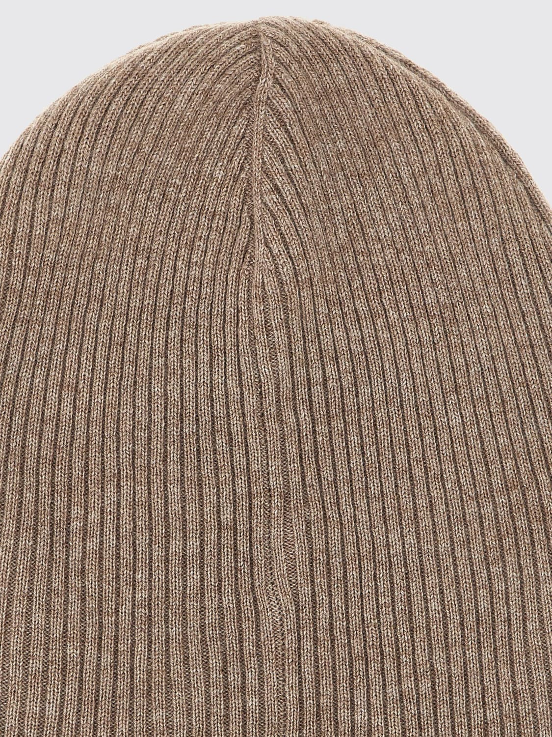 BRUNELLO CUCINELLI CAPPELLO: Cappello Brunello Cucinelli in cashmere a costine , Beige - Img 3