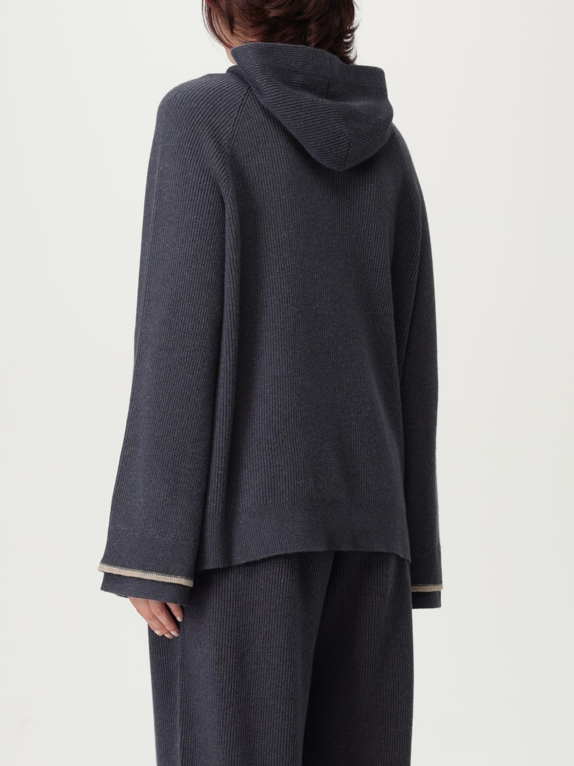 BRUNELLO CUCINELLI SWEATSHIRT: Strickjacke damen Brunello Cucinelli, Blau - Img 3