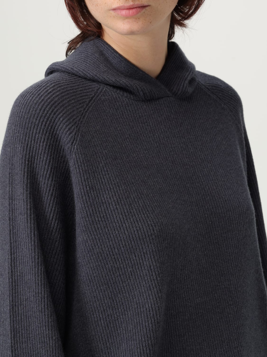 BRUNELLO CUCINELLI SWEATSHIRT: Strickjacke damen Brunello Cucinelli, Blau - Img 5