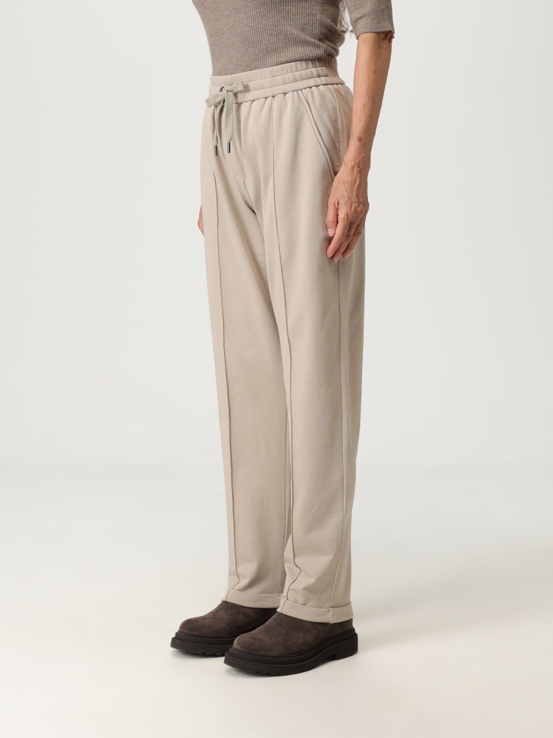 BRUNELLO CUCINELLI PANTALON: Pantalon femme Brunello Cucinelli, Beige - Img 4