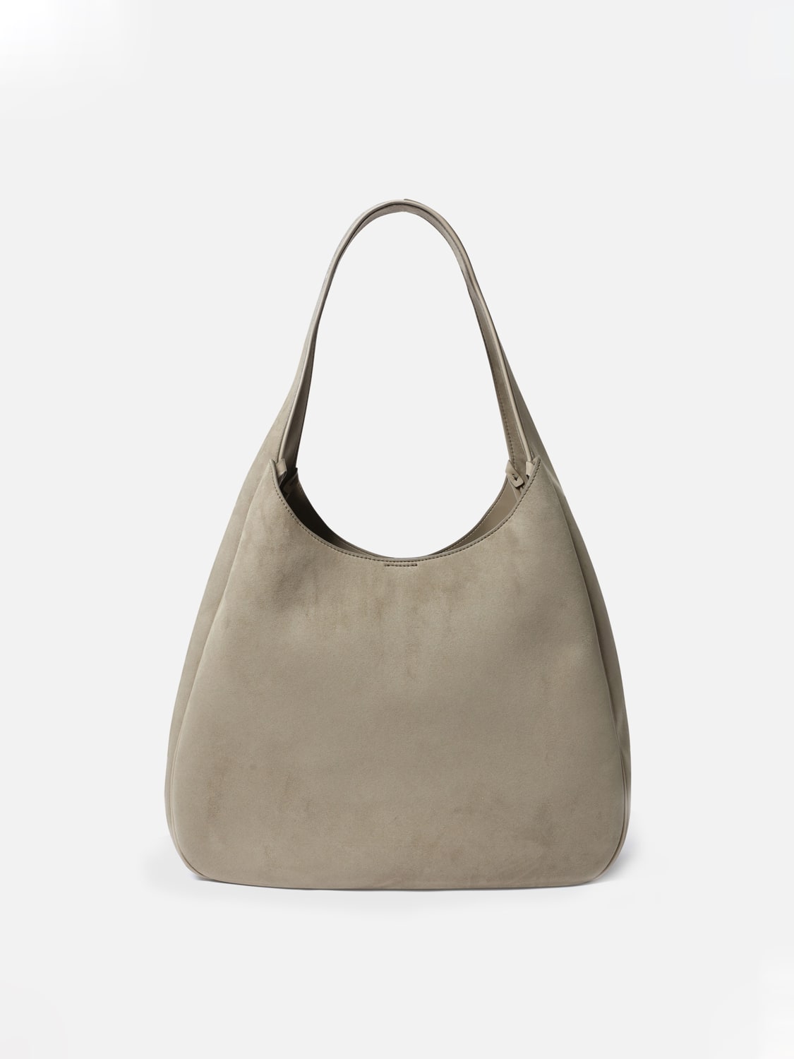 STELLA MCCARTNEY BORSA A SPALLA: Borsa Stella McCartney in camoscio sintetico con logo traforato , Grigio - Img 2