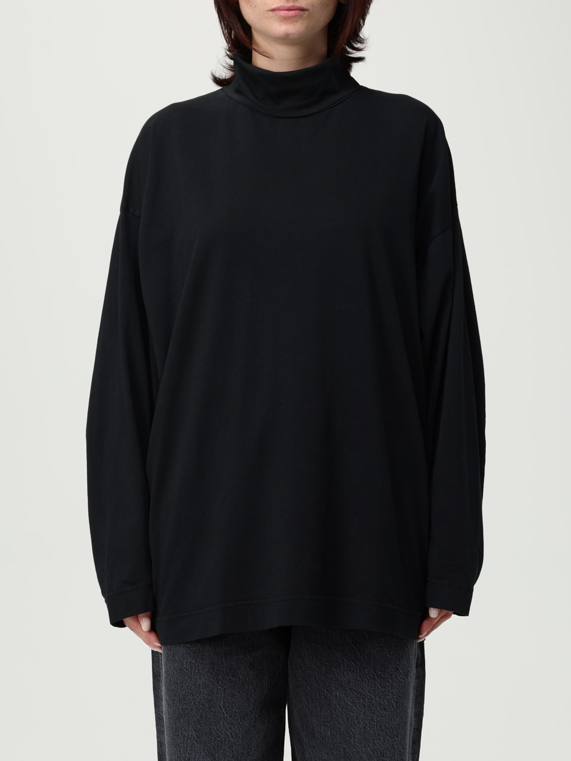 HAIKURE MAGLIA: Maglia a dolcevita in cotone over Haikure, Nero - Img 1