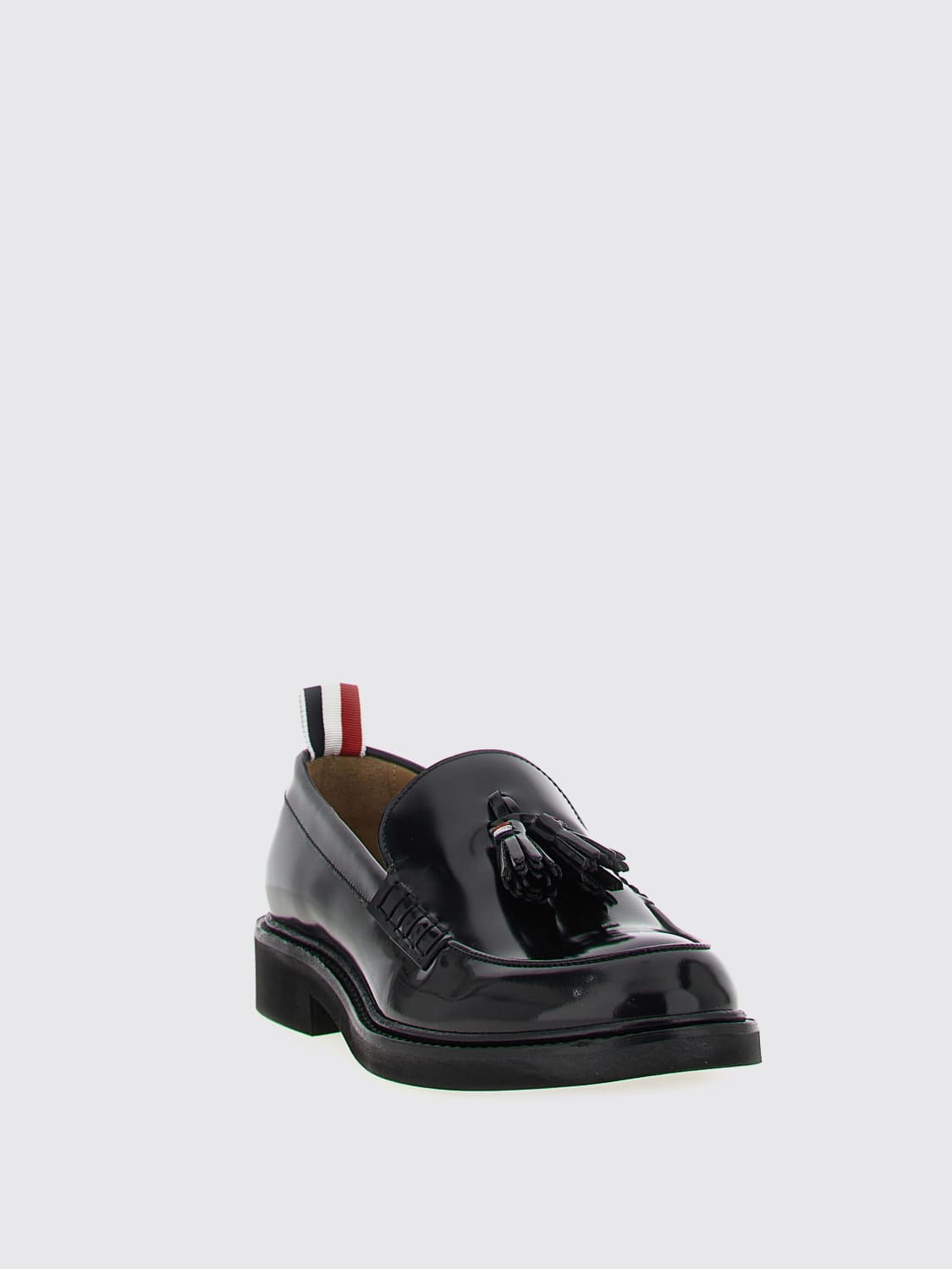 THOM BROWNE MOCASSINI: Mocassino Thom Browne in pelle spazzolata , Nero - Img 2