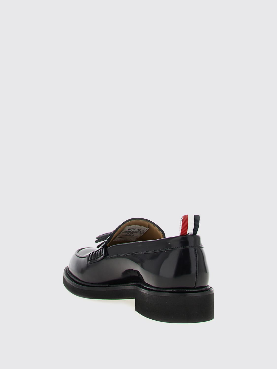 THOM BROWNE MOCASSINI: Mocassino Thom Browne in pelle spazzolata , Nero - Img 3