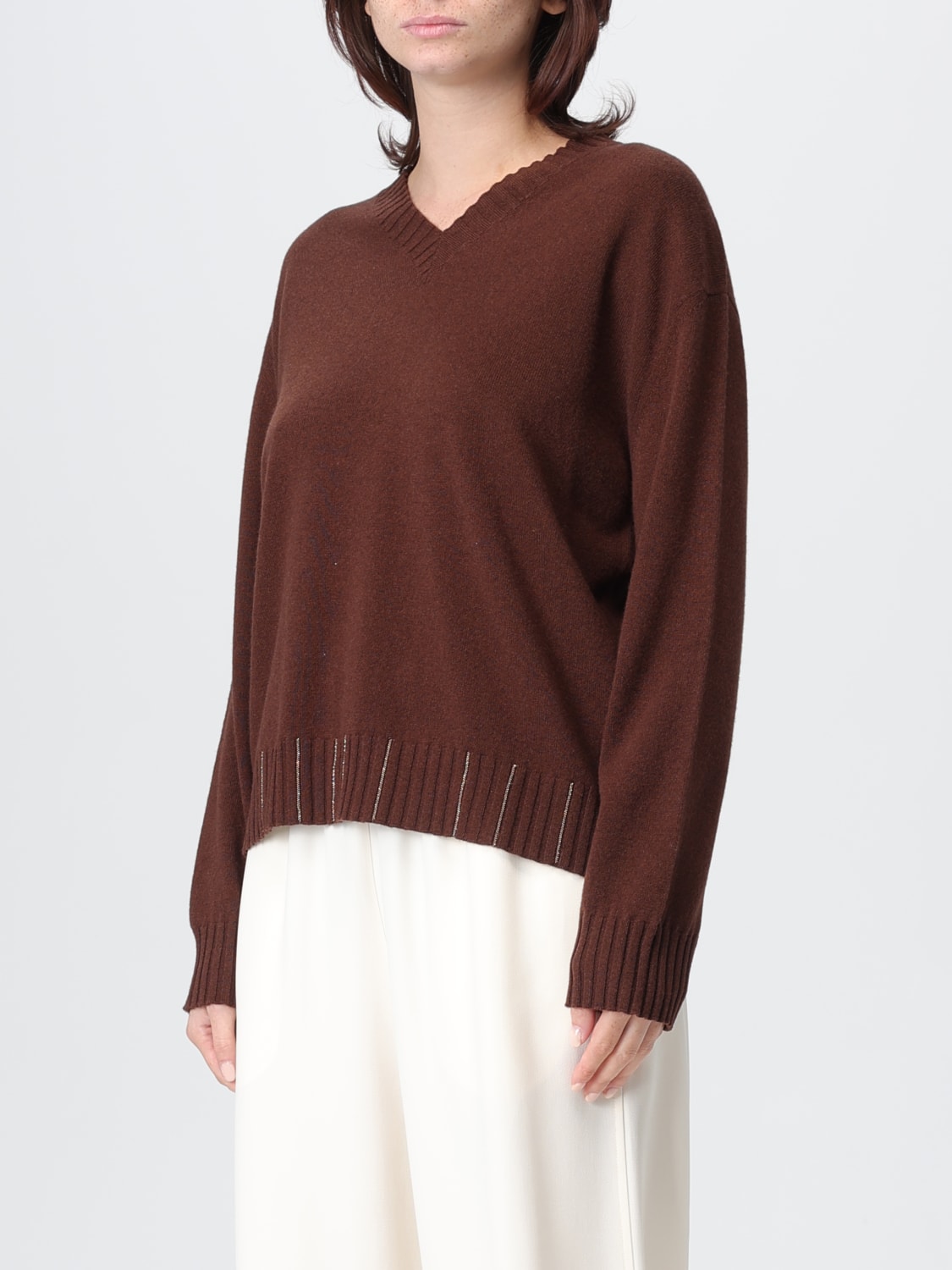 FABIANA FILIPPI PULL: Pull femme Fabiana Filippi, Marron - Img 4