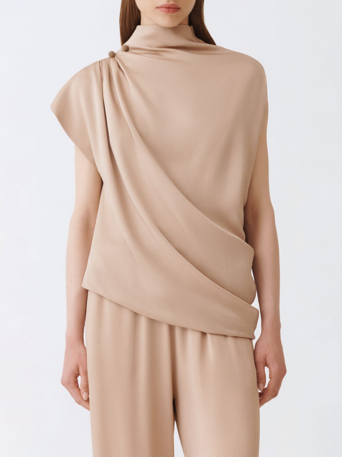 FABIANA FILIPPI TOP: Top femme Fabiana Filippi, Beige - Img 1