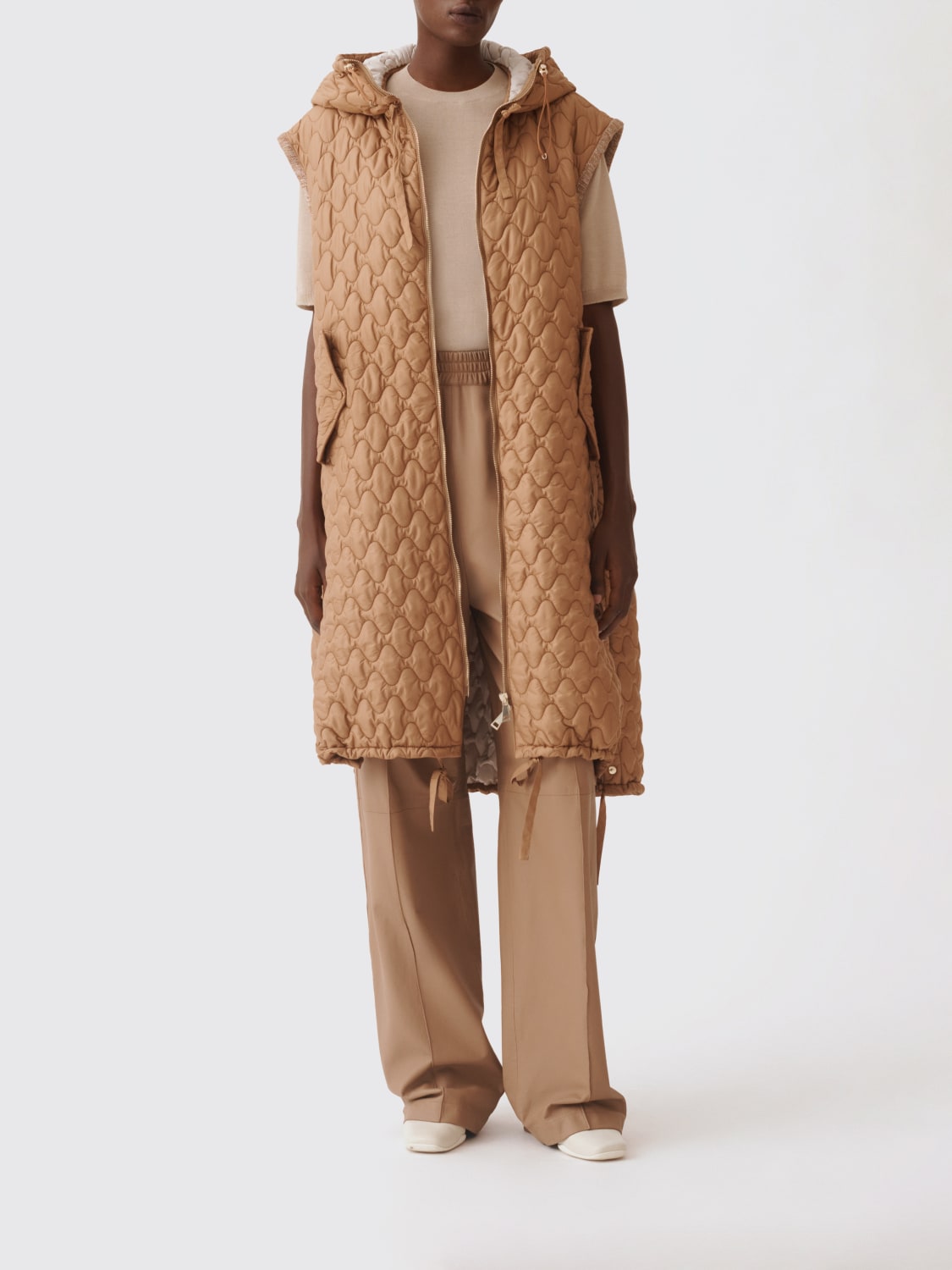 FABIANA FILIPPI CHALECO: Abrigo mujer Fabiana Filippi, Natural - Img 1