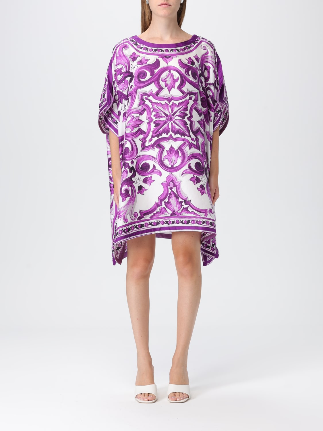 DOLCE & GABBANA DRESS: Wrap-skirt woman Dolce & Gabbana, Violet - Img 1