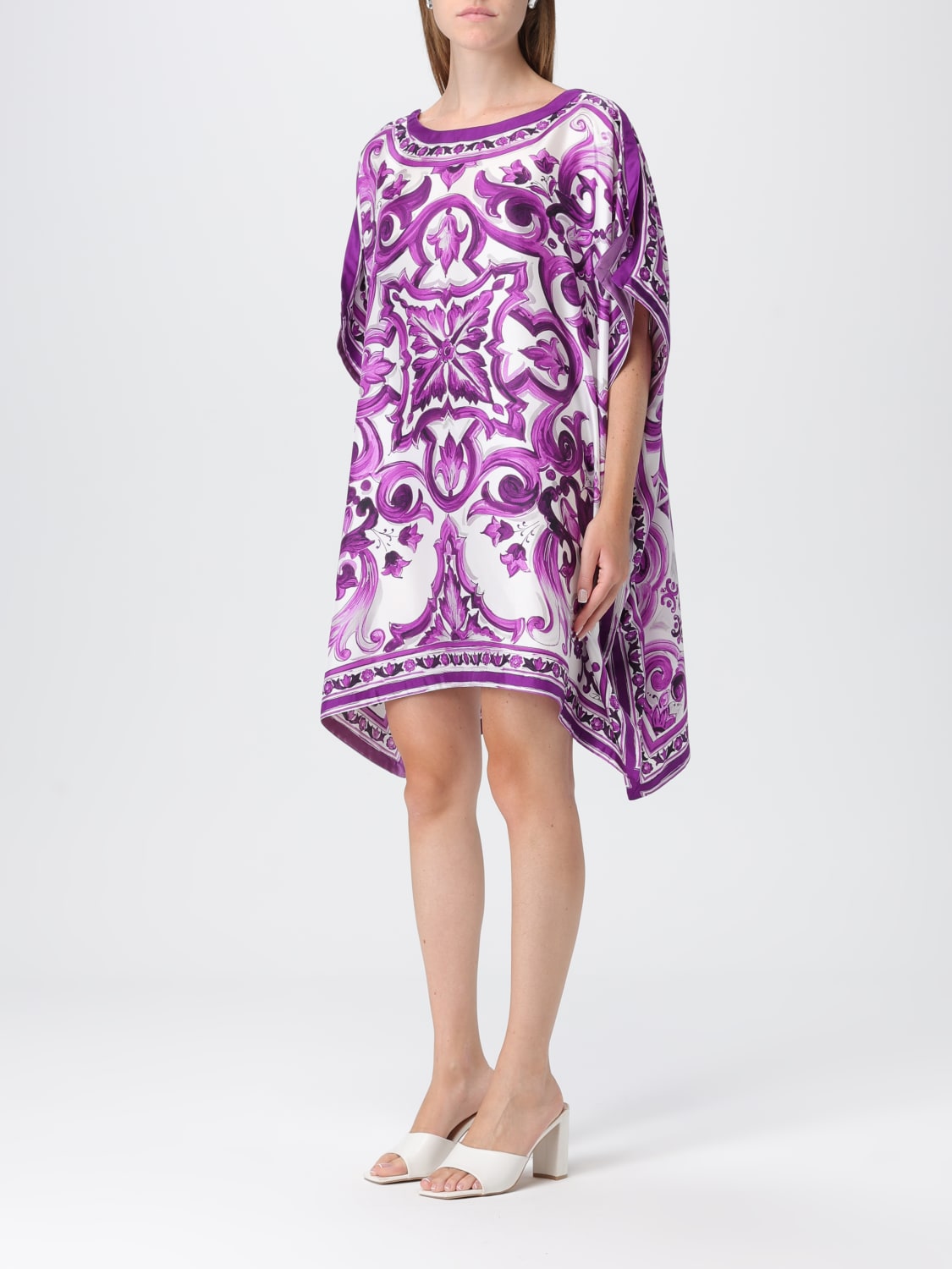 DOLCE & GABBANA DRESS: Wrap-skirt woman Dolce & Gabbana, Violet - Img 3