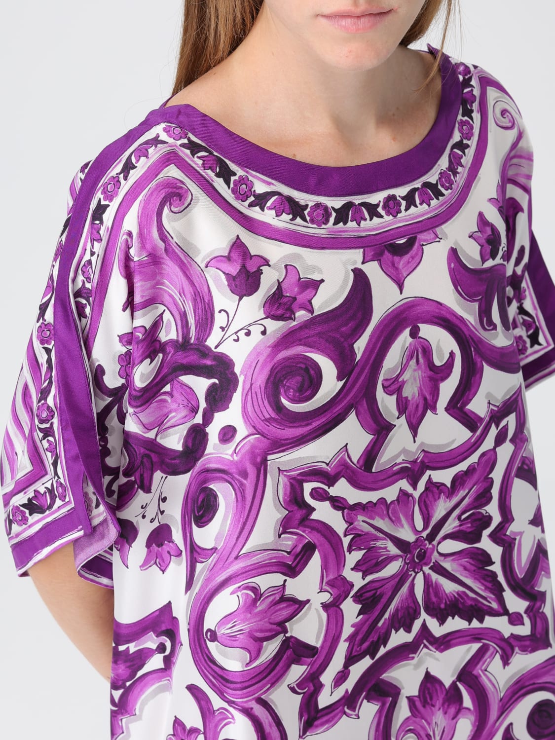 DOLCE & GABBANA DRESS: Wrap-skirt woman Dolce & Gabbana, Violet - Img 4