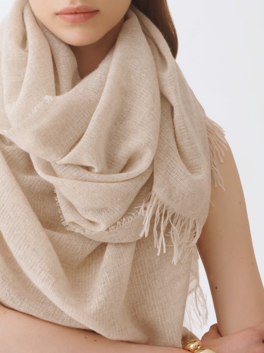 FABIANA FILIPPI SCARF: Scarf woman Fabiana Filippi, Butter - Img 2