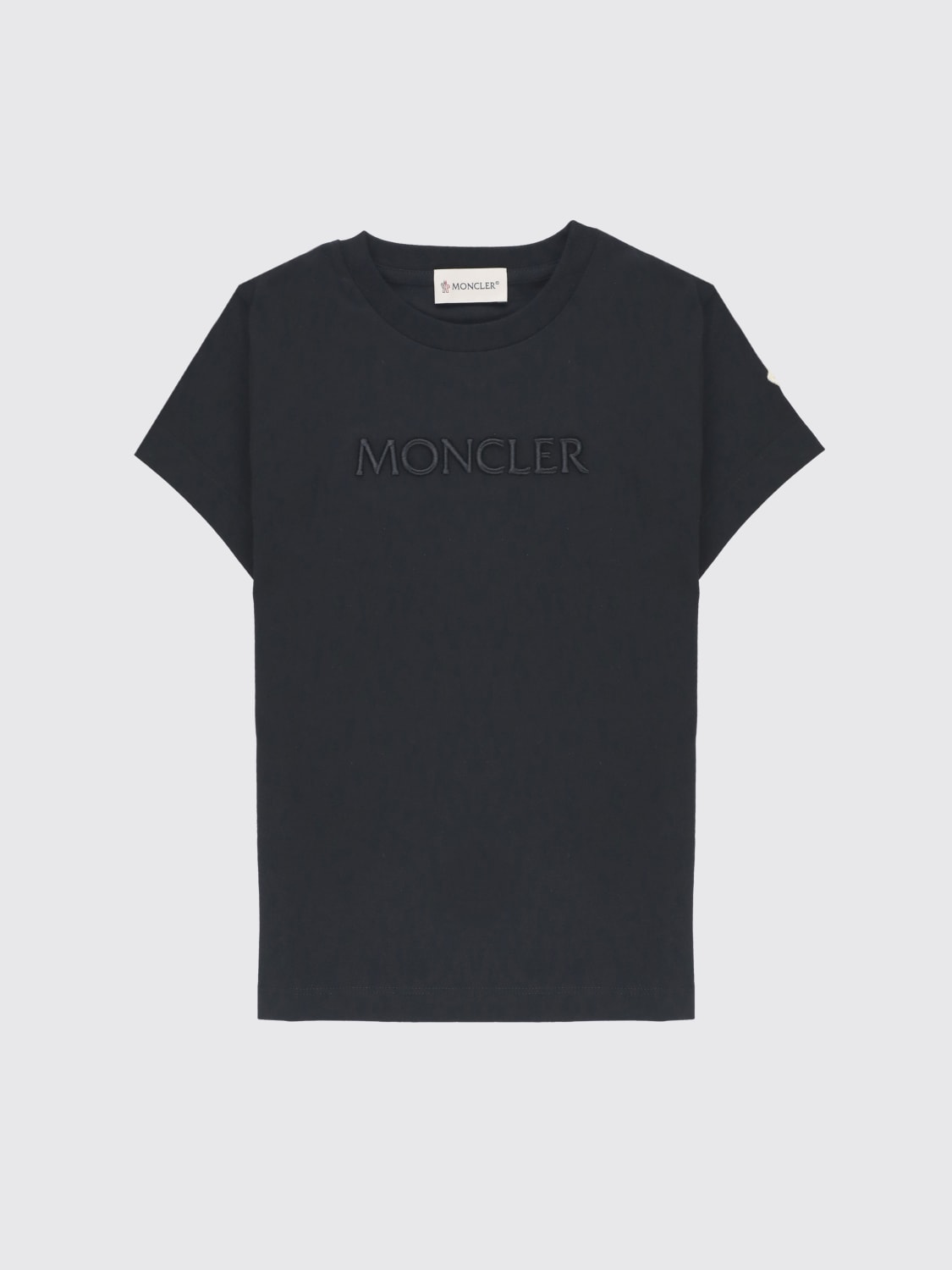 MONCLER T-SHIRT: T-shirt kinder Moncler, Schwarz - Img 1