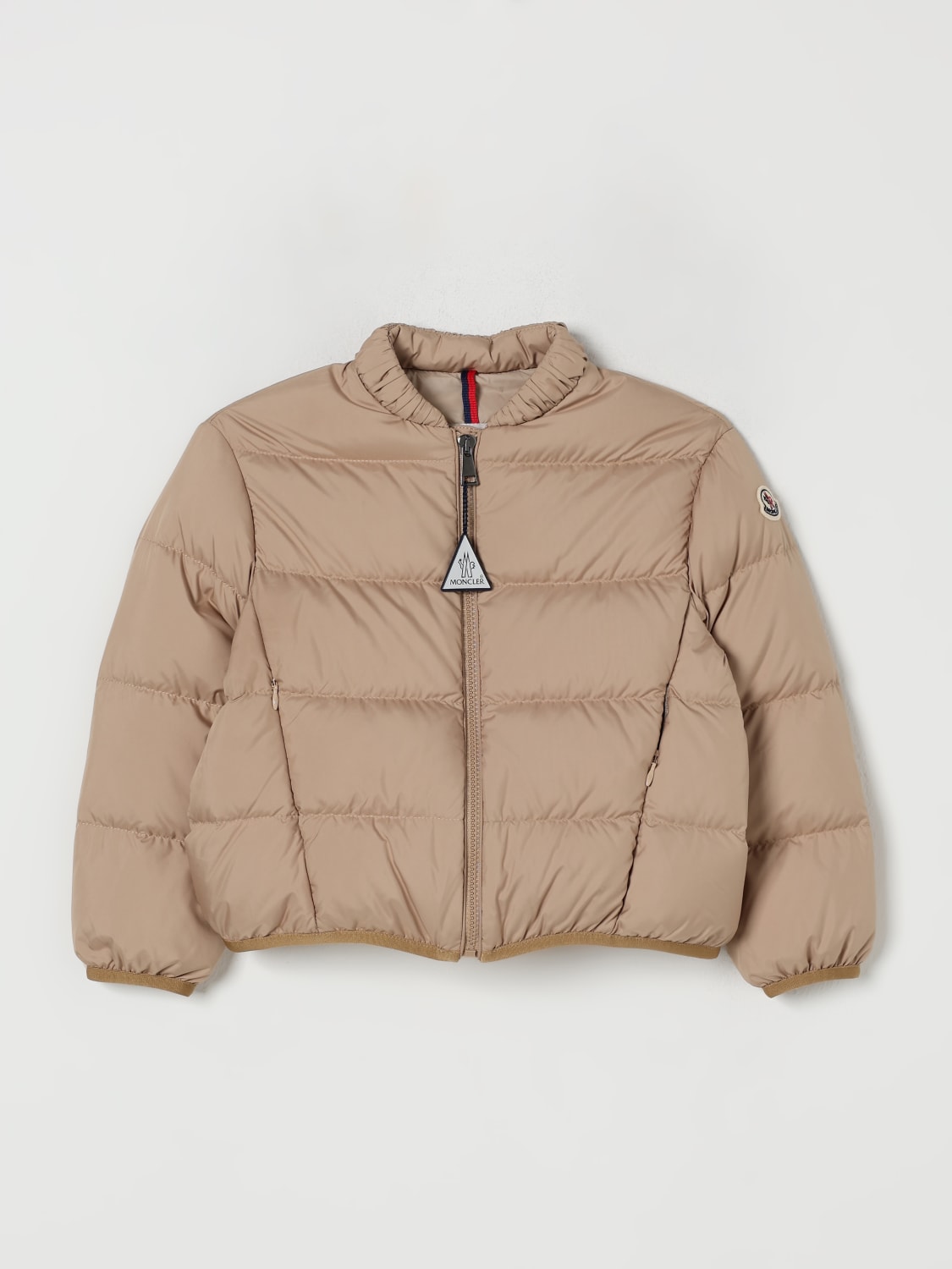 MONCLER JACKET: Jacket kids Moncler, Beige - Img 1