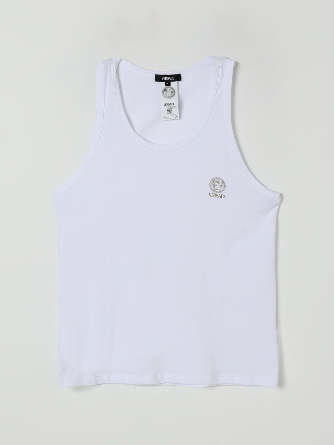 VERSACE T-SHIRT: Unterwäsche herren Versace, Weiß - Img 2