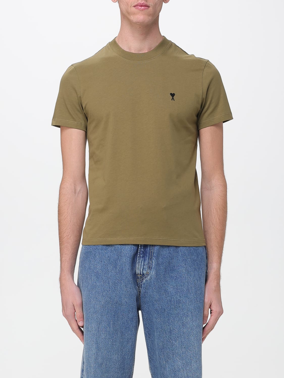 AMI PARIS T-SHIRT: Polo shirt men Ami Paris, Brown - Img 1