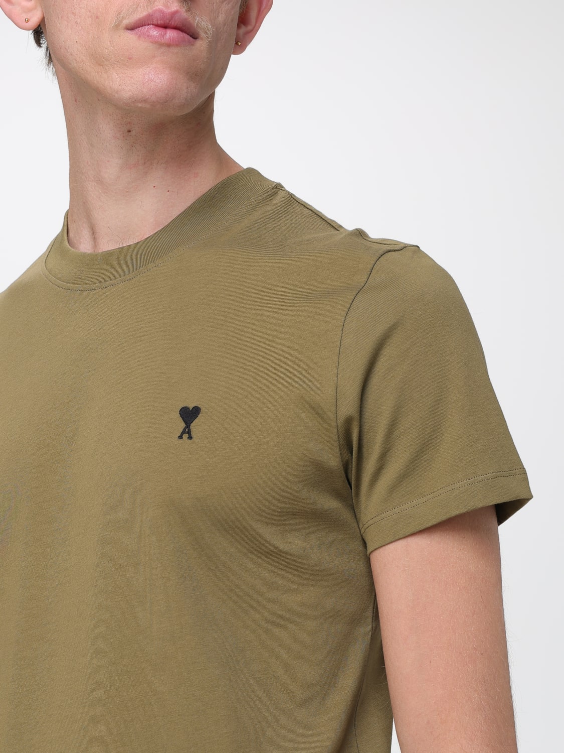 AMI PARIS T-SHIRT: Polo shirt men Ami Paris, Brown - Img 3