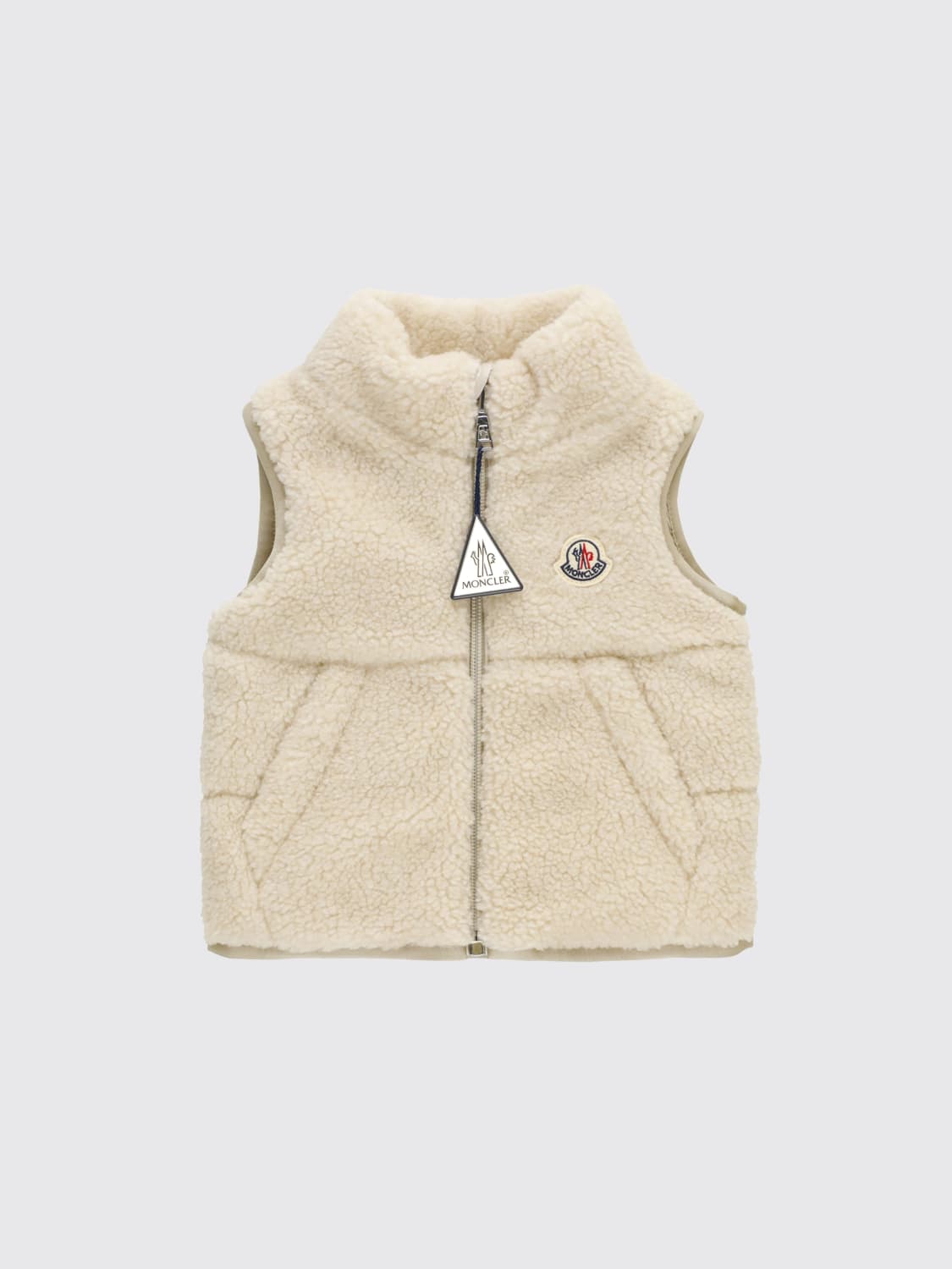 MONCLER VESTCOAT: Jacket kids Moncler, Ivory - Img 1