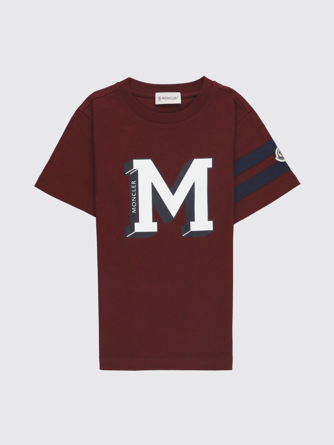 MONCLER CAMISETA: Camiseta niños Moncler, Granate - Img 1