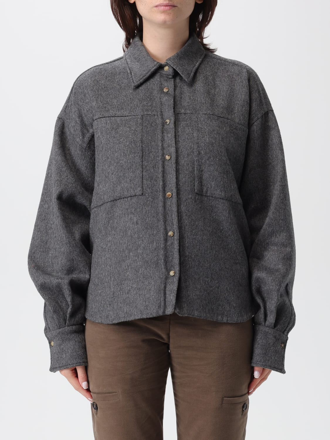 BRUNELLO CUCINELLI JACKET: Skirt woman Brunello Cucinelli, Grey - Img 1