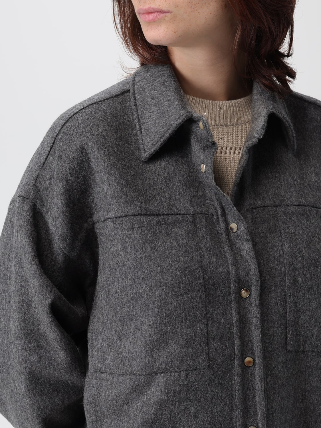 BRUNELLO CUCINELLI JACKET: Skirt woman Brunello Cucinelli, Grey - Img 5