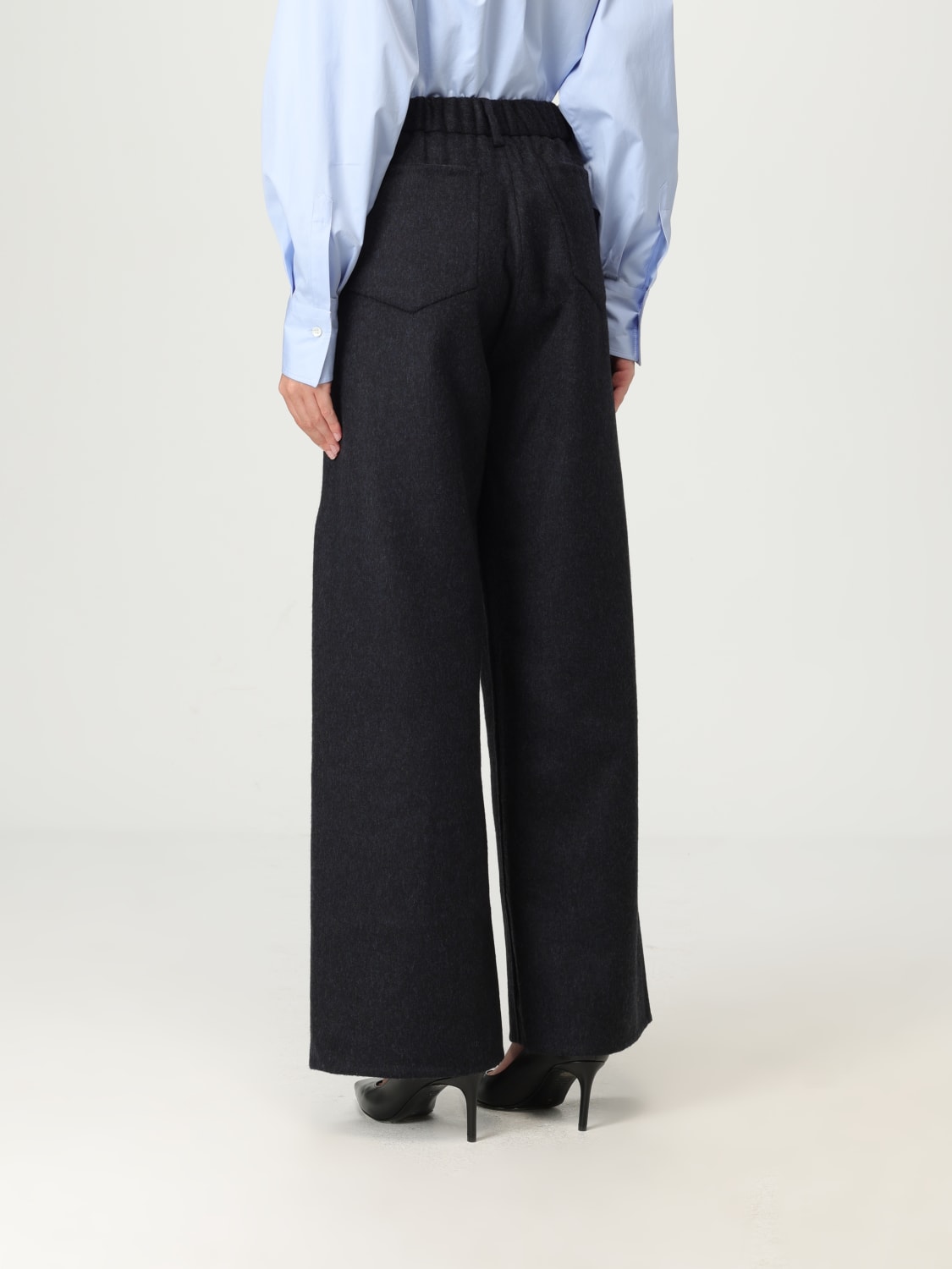 BRUNELLO CUCINELLI PANTALONI: Pantalone Brunello Cucinelli in lana vergine , Antracite - Img 3