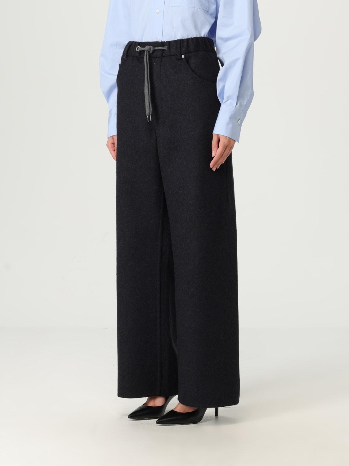 BRUNELLO CUCINELLI PANTALONI: Pantalone Brunello Cucinelli in lana vergine , Antracite - Img 4