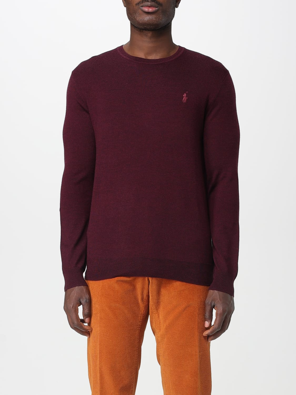 POLO RALPH LAUREN SWEATER: Sweater men Polo Ralph Lauren, Wine - Img 1