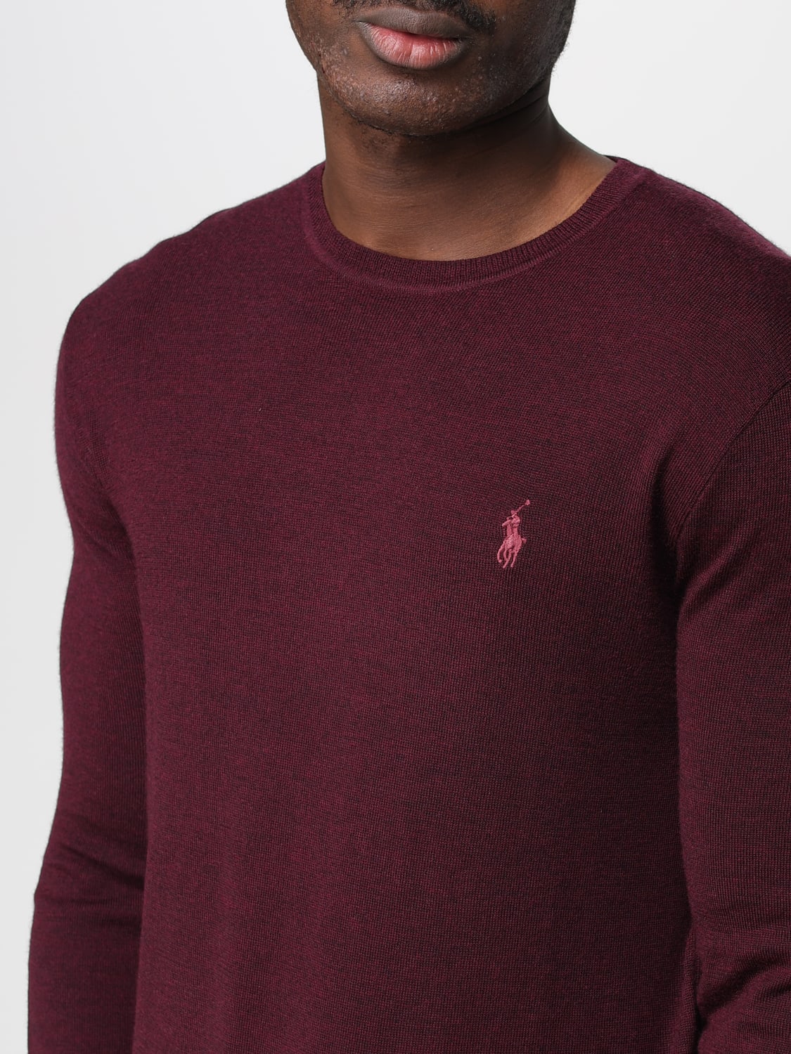 POLO RALPH LAUREN SWEATER: Sweater men Polo Ralph Lauren, Wine - Img 3