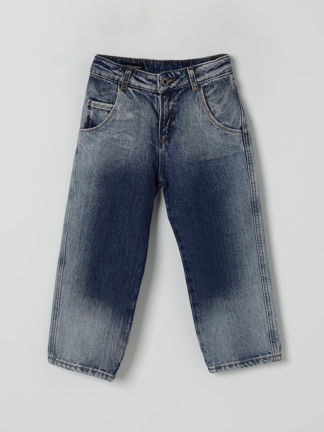 EMPORIO ARMANI JEANS: Jeans Emporio Armani in denim di cotone , Celeste - Img 1