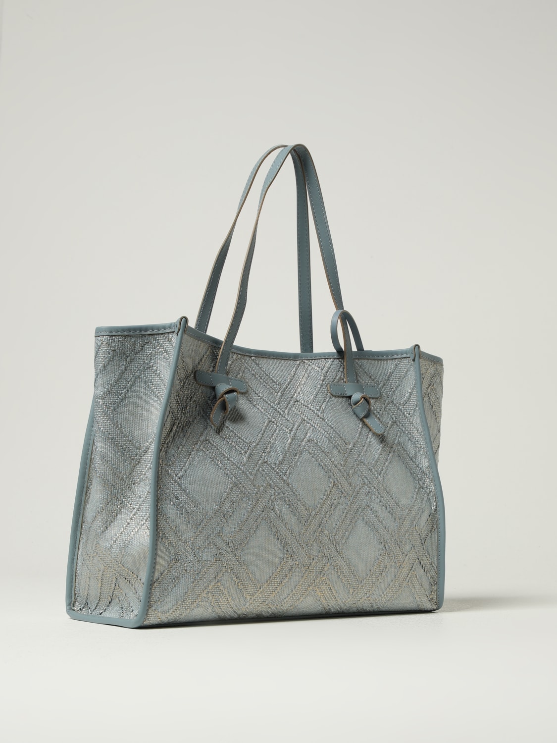 トートバッグ GIANNI CHIARINI Woman Tote bags Gnawed Blue BS6850CAPRI 3615 GIANNI CHIARINI: Shoulder bag woman Club Marcella - Gnawed