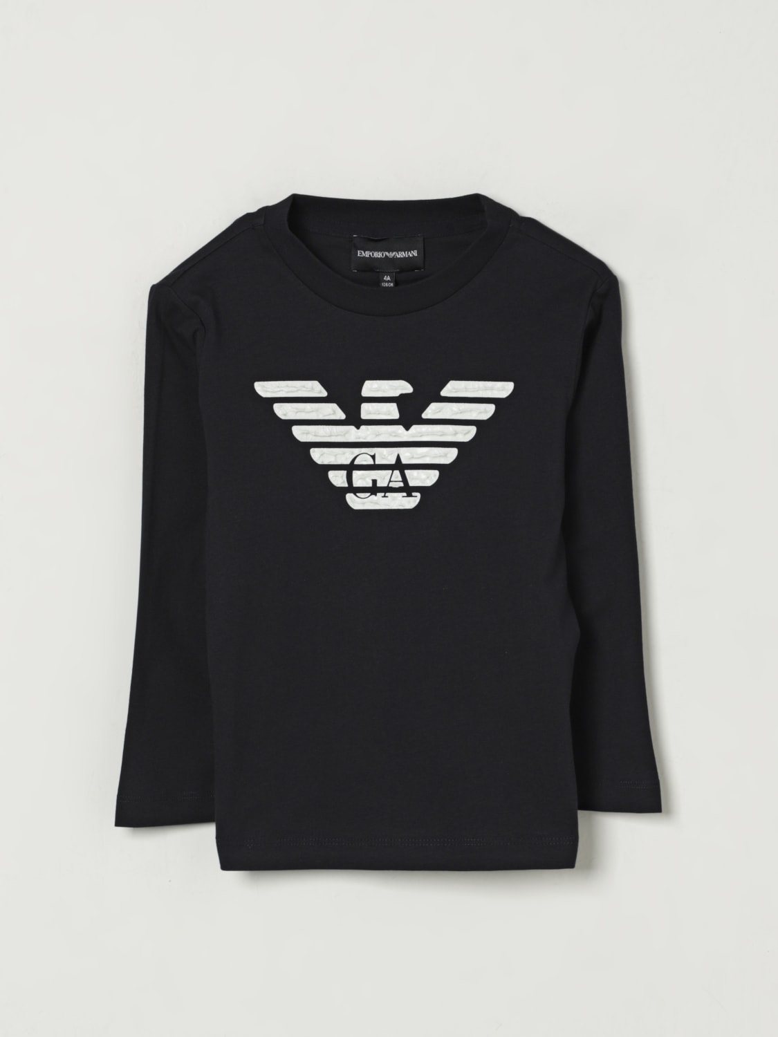 EMPORIO ARMANI T-SHIRT: T-shirt enfant Emporio Armani, Bleu Marine - Img 1