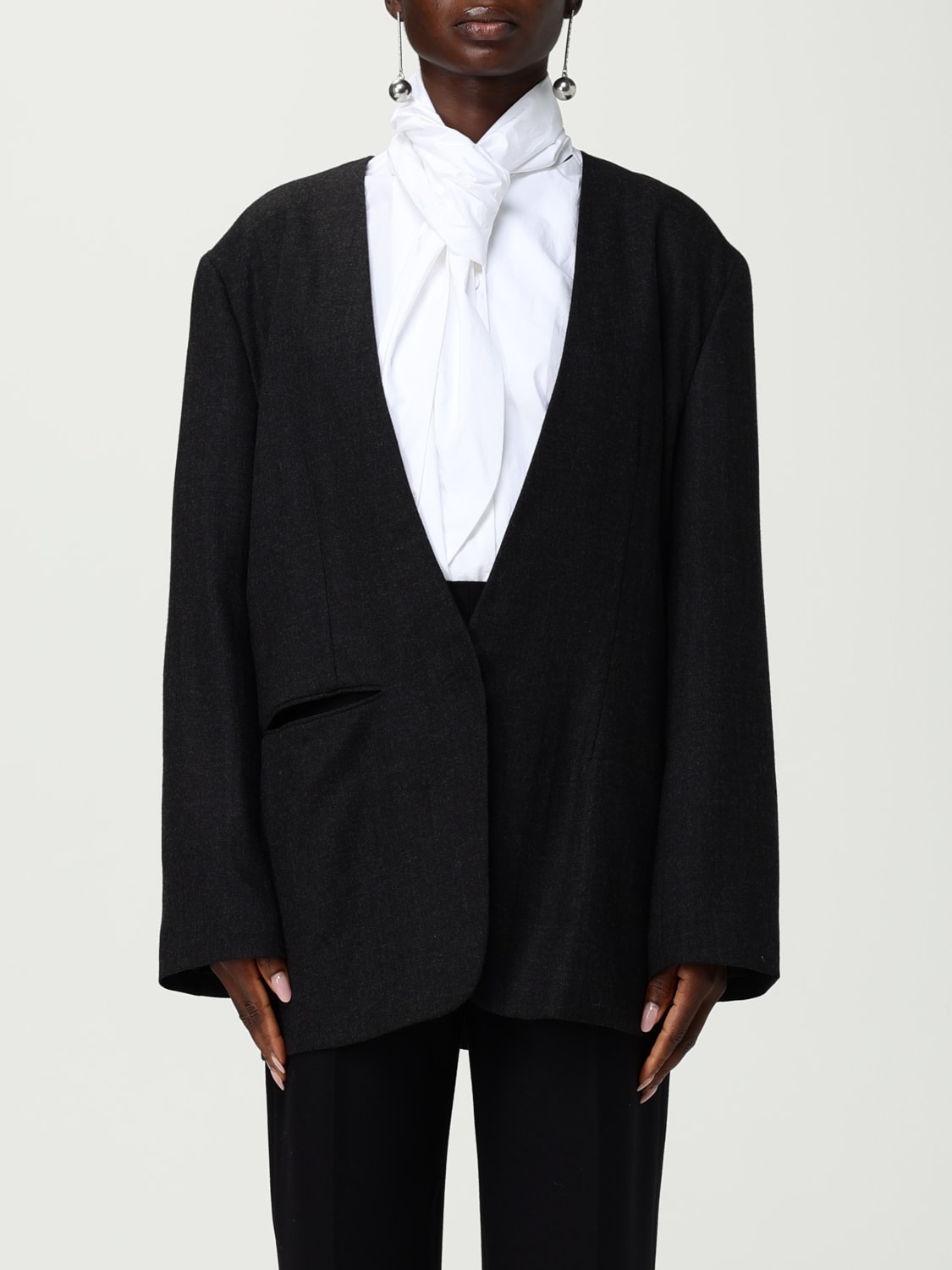 ALBERTA FERRETTI 外套: 外套 女士 Alberta Ferretti, 炭黑色 - Img 1