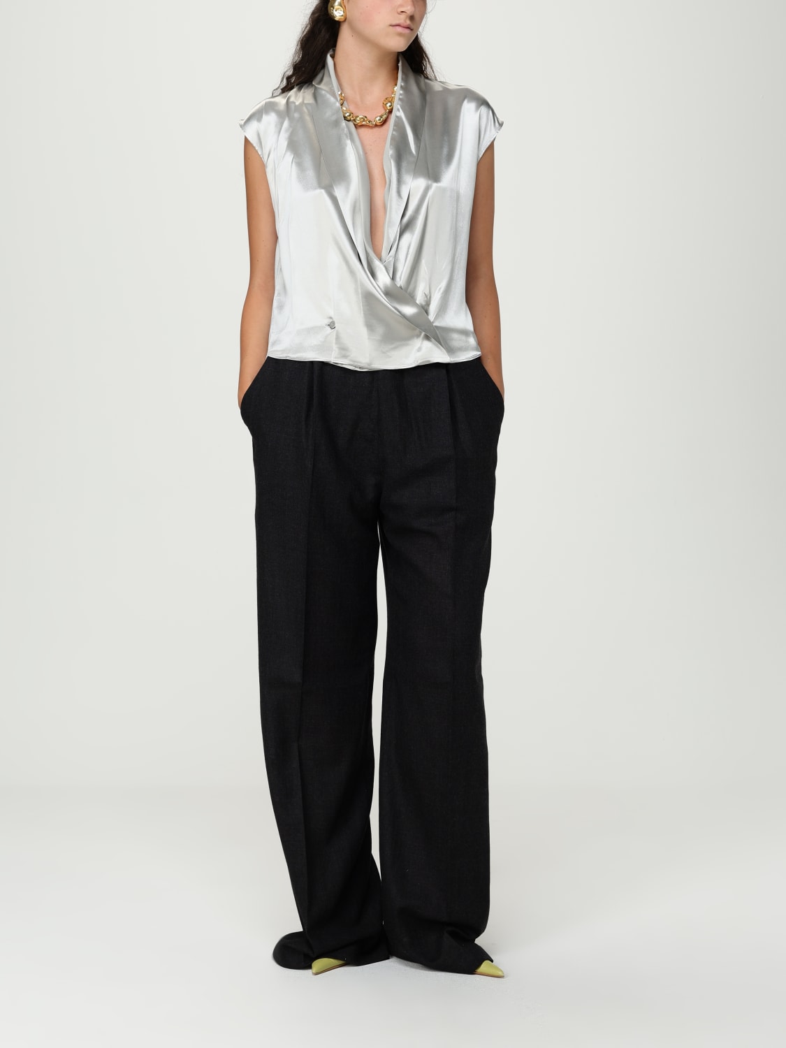 ALBERTA FERRETTI PANTS: Pants woman Alberta Ferretti, Grey - Img 2