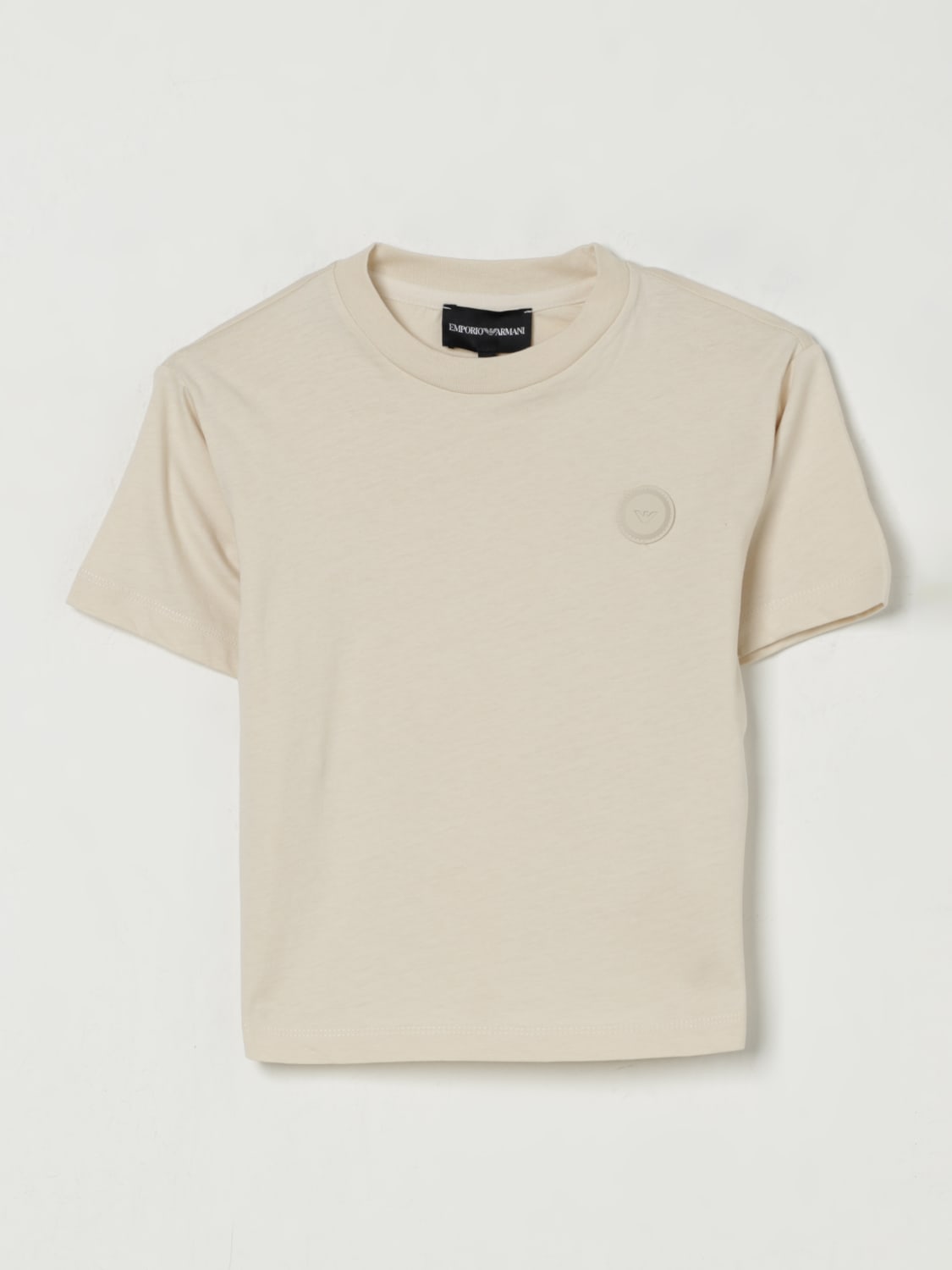 EMPORIO ARMANI T-SHIRT: T-shirt kids Emporio Armani, Brown - Img 1