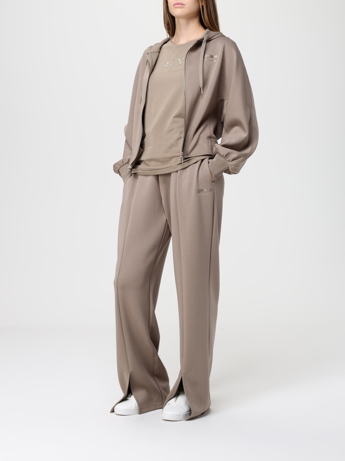 ARMANI EXCHANGE SWEATSHIRT: Sweatshirt damen Armani Exchange, Beige - Img 2