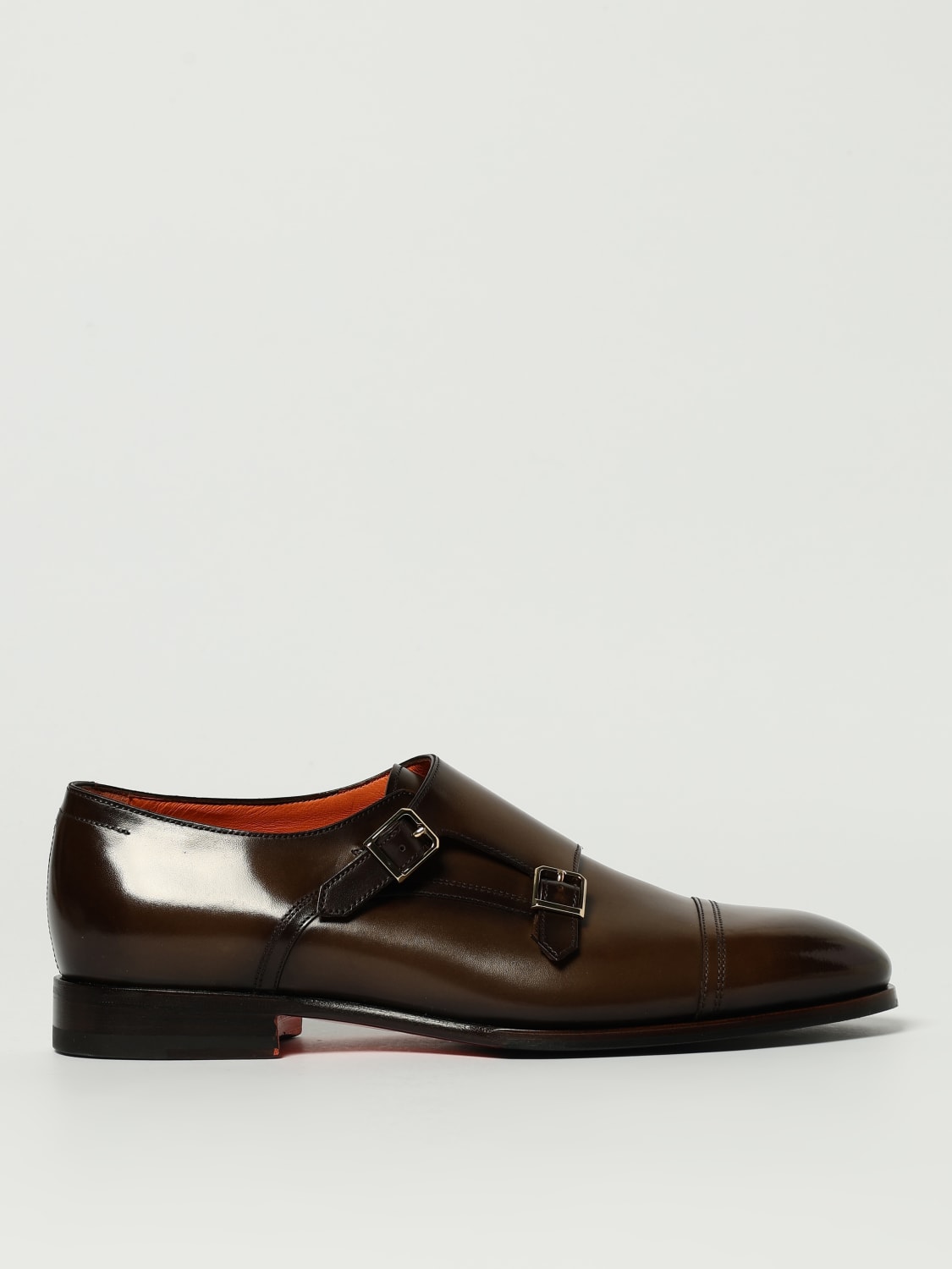 SANTONI BROGUE SHOES: Loafers men Santoni, Brown - Img 1