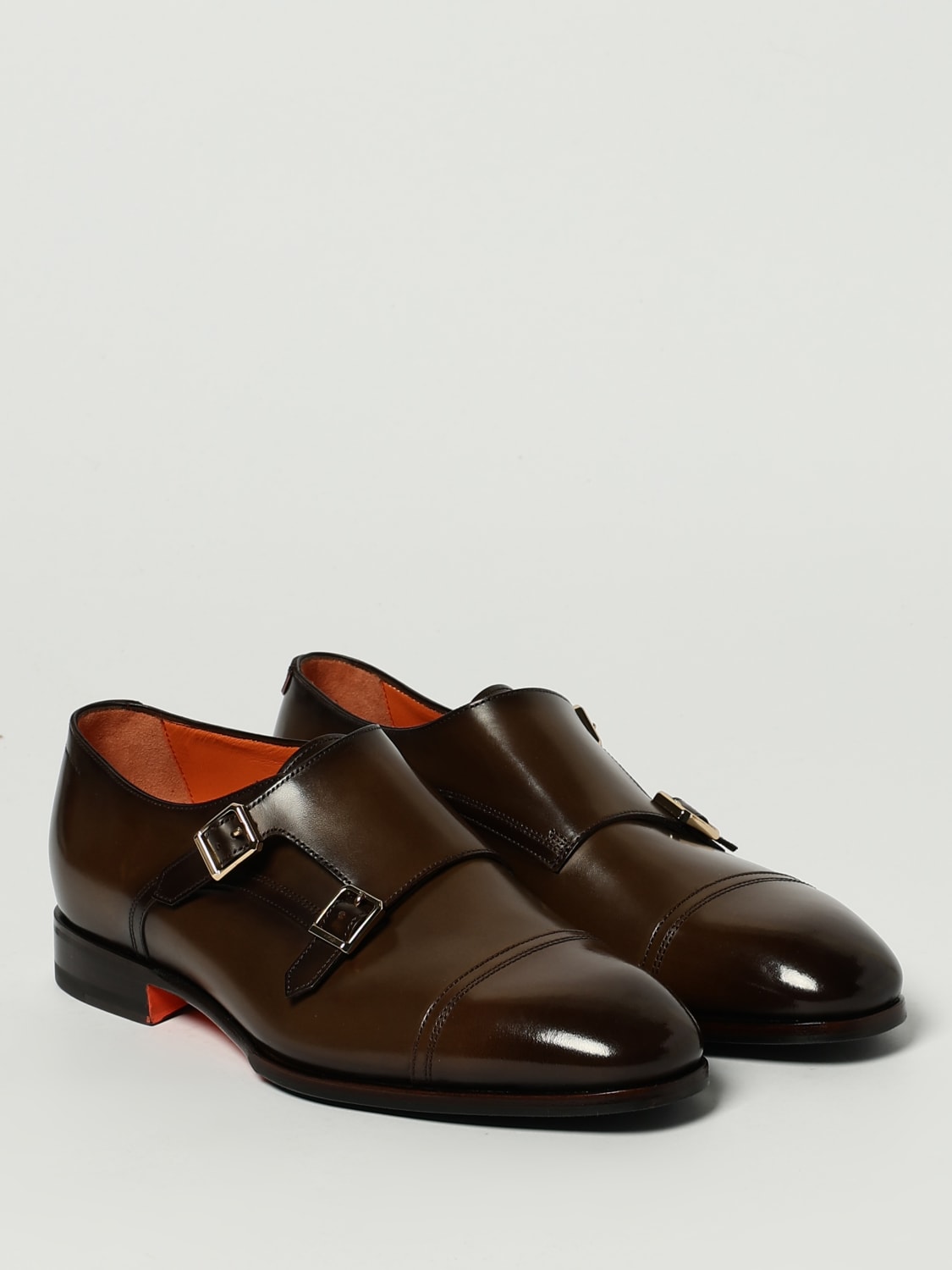 SANTONI BROGUE SHOES: Loafers men Santoni, Brown - Img 2