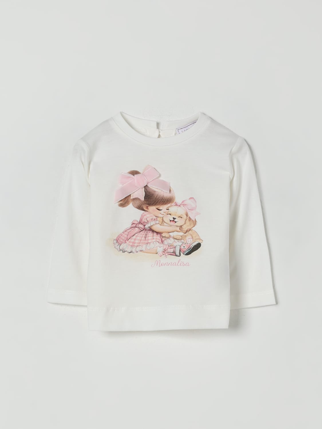 MONNALISA T-SHIRT: T-shirt kids Monnalisa, Yellow Cream - Img 1