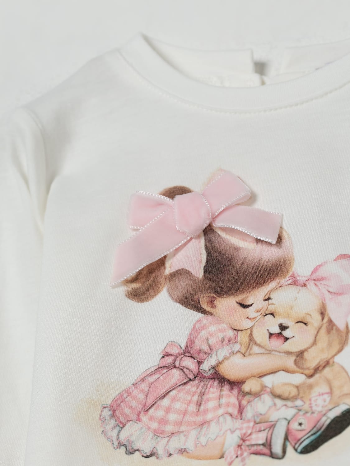 MONNALISA T-SHIRT: T-shirt kids Monnalisa, Yellow Cream - Img 3