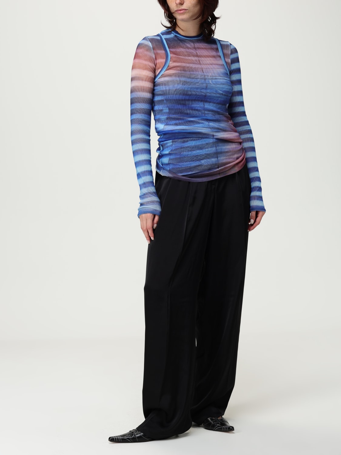 JEAN PAUL GAULTIER TOP: Camiseta mujer Jean Paul Gaultier, Azul Oscuro - Img 2