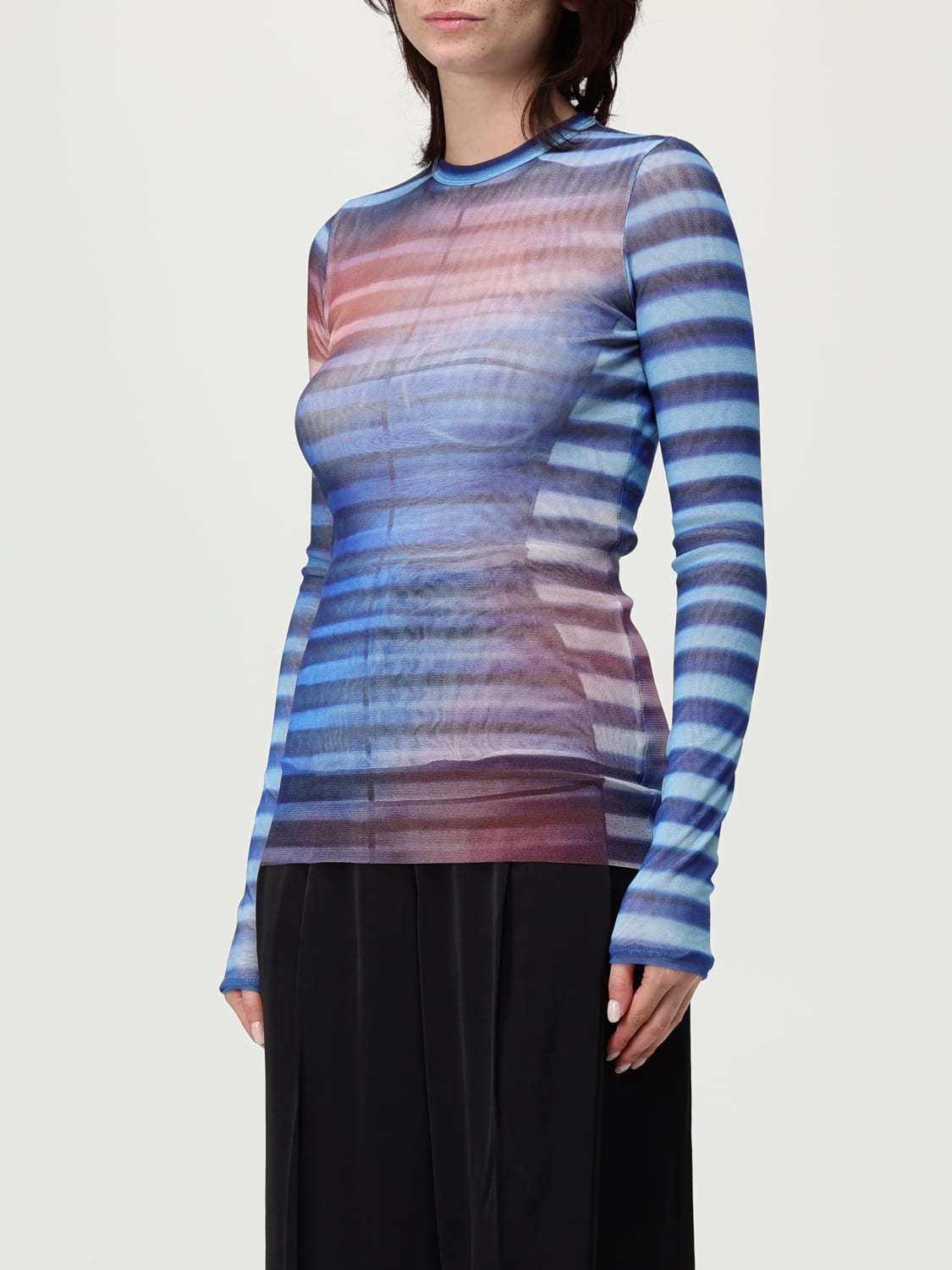 JEAN PAUL GAULTIER TOP: Camiseta mujer Jean Paul Gaultier, Azul Oscuro - Img 4