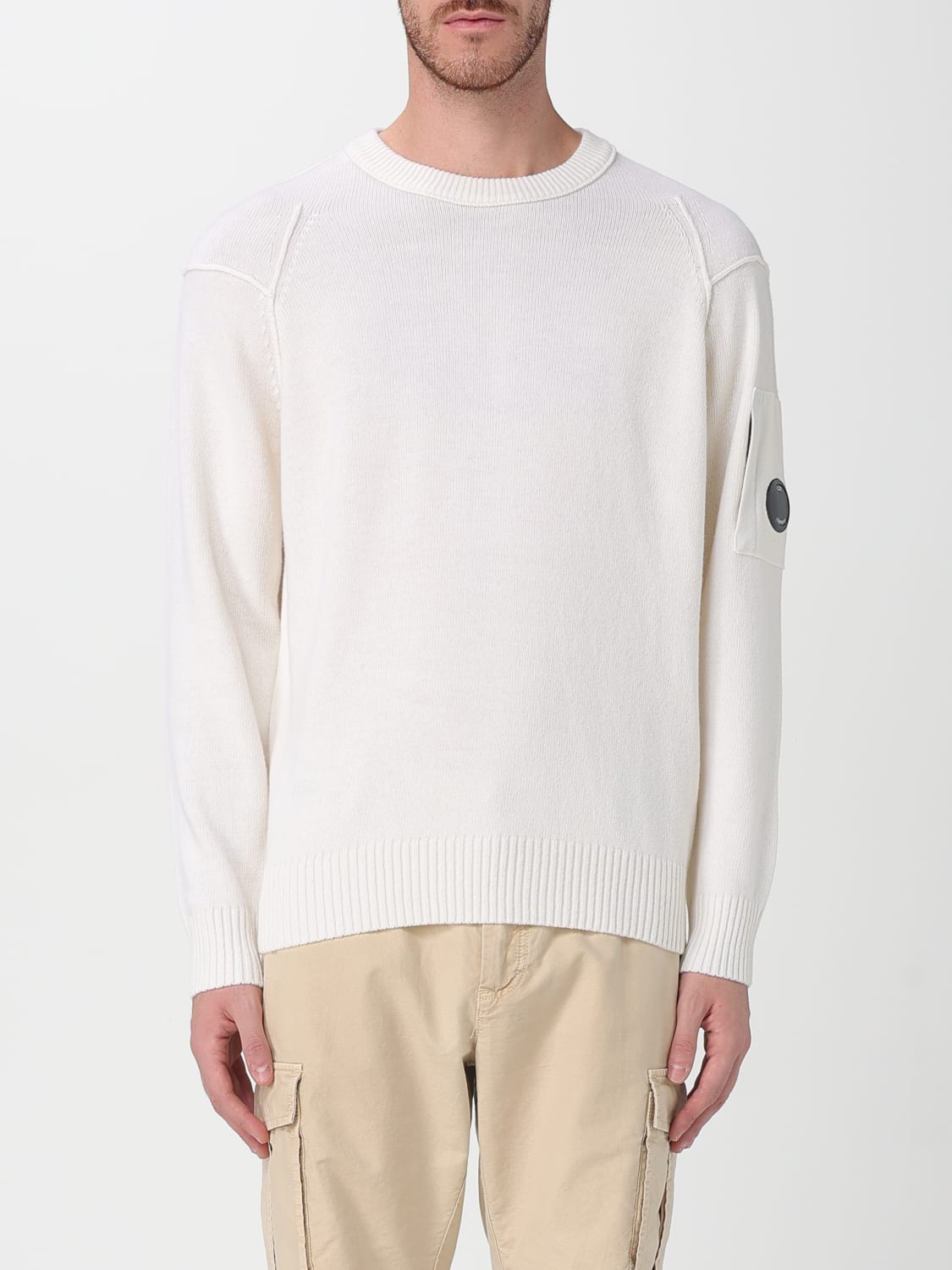 C.P. COMPANY SWEATER: Sweatshirt men C.P. Company, White - Img 1
