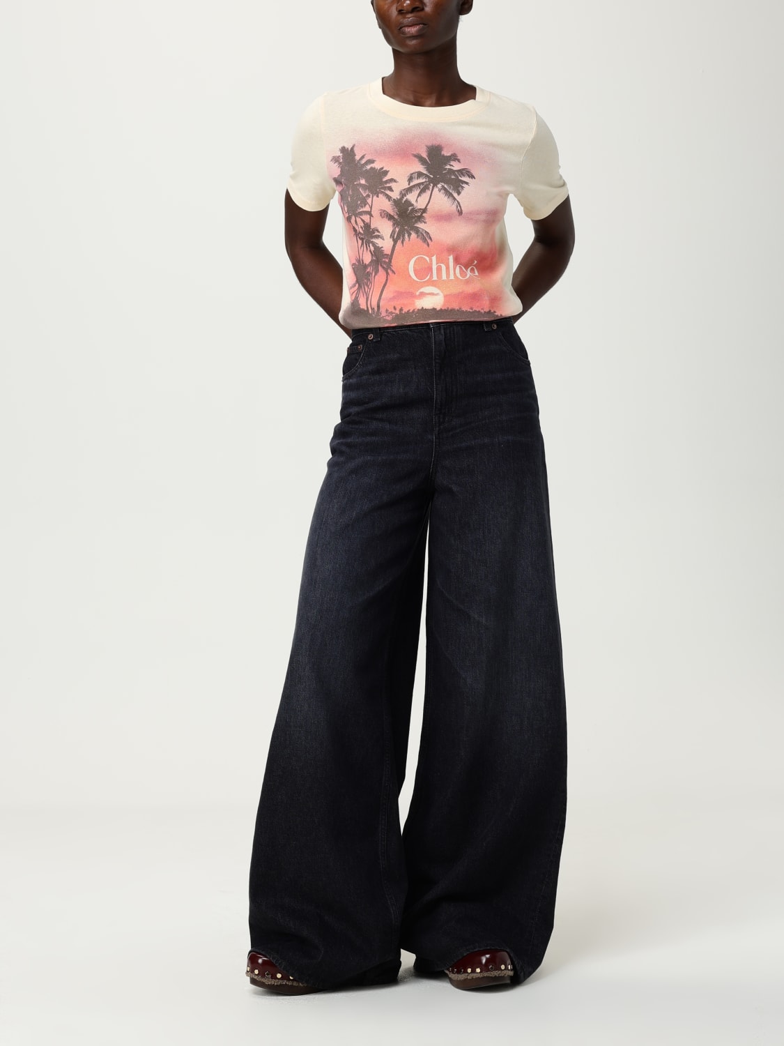 CHLOÉ JEANS: Jeans femme ChloÉ, Noir - Img 2