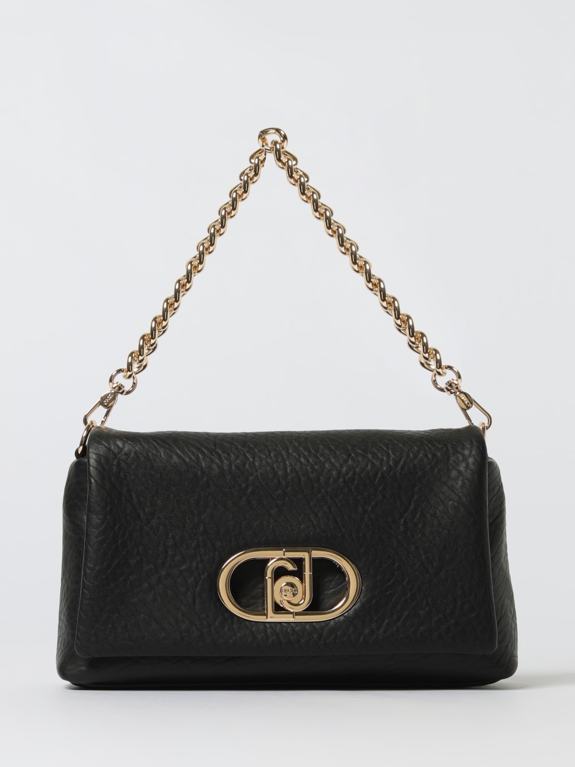 LIU JO BORSA A SPALLA: Borsa a tracolla Lapuffy Liu Jo media, Nero - Img 1